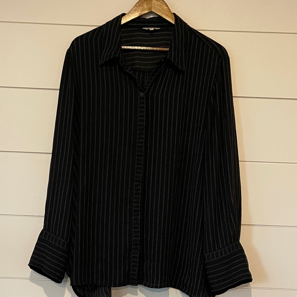 Max Studio Black and White Patterned Shirt